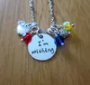Snow White Inspired Necklace I'm Wishing Snow White And The Seven Dwarfs Silver tone crystals