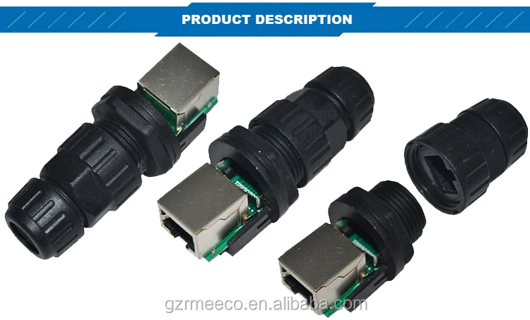 Ip67 Rj45 Shielded Panel Mount Bulkhead Couplers With Dust Cover - Buy ...