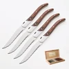 Serrated Laguiole steak knife with wood handle bee knife steak knife set