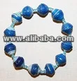 BLUE PAPER BEADED BRACELETS