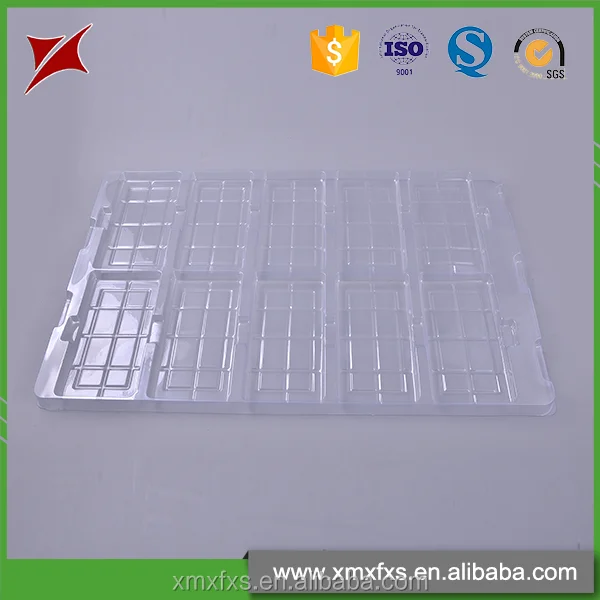 Transparent PET material disposable plastic tray electronic component packing