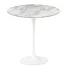 Dining room modern marble tulip dining table with aluminum base