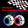 Auto Accessories Dual Square Angel Eyes Hid Bi-xenon Hid Projector Lens Light