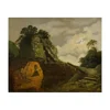 Joseph Wright Of Derby Giclee Canvas Print Paintings Poster Reproduction Fine Art Wall Decor(Virgil's Tomb by Moonlight)