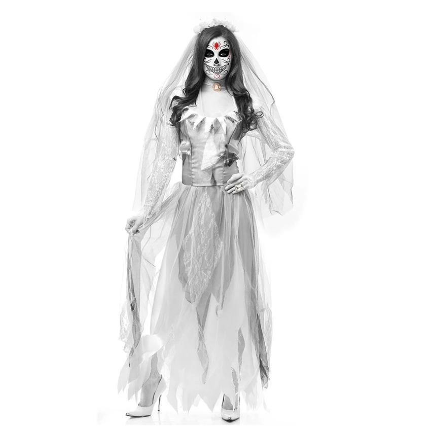adult zombie bride dress horror ghost bride dress
