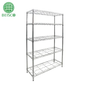 Chrome Plated Living Home Wire Mesh Floor Rack Shelf Chrome Plated Living Home Wire Mesh Floor Rack