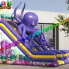 Popular Purple Inflatable Octopus Slide Octopus Dual Dry Slide For Fun
