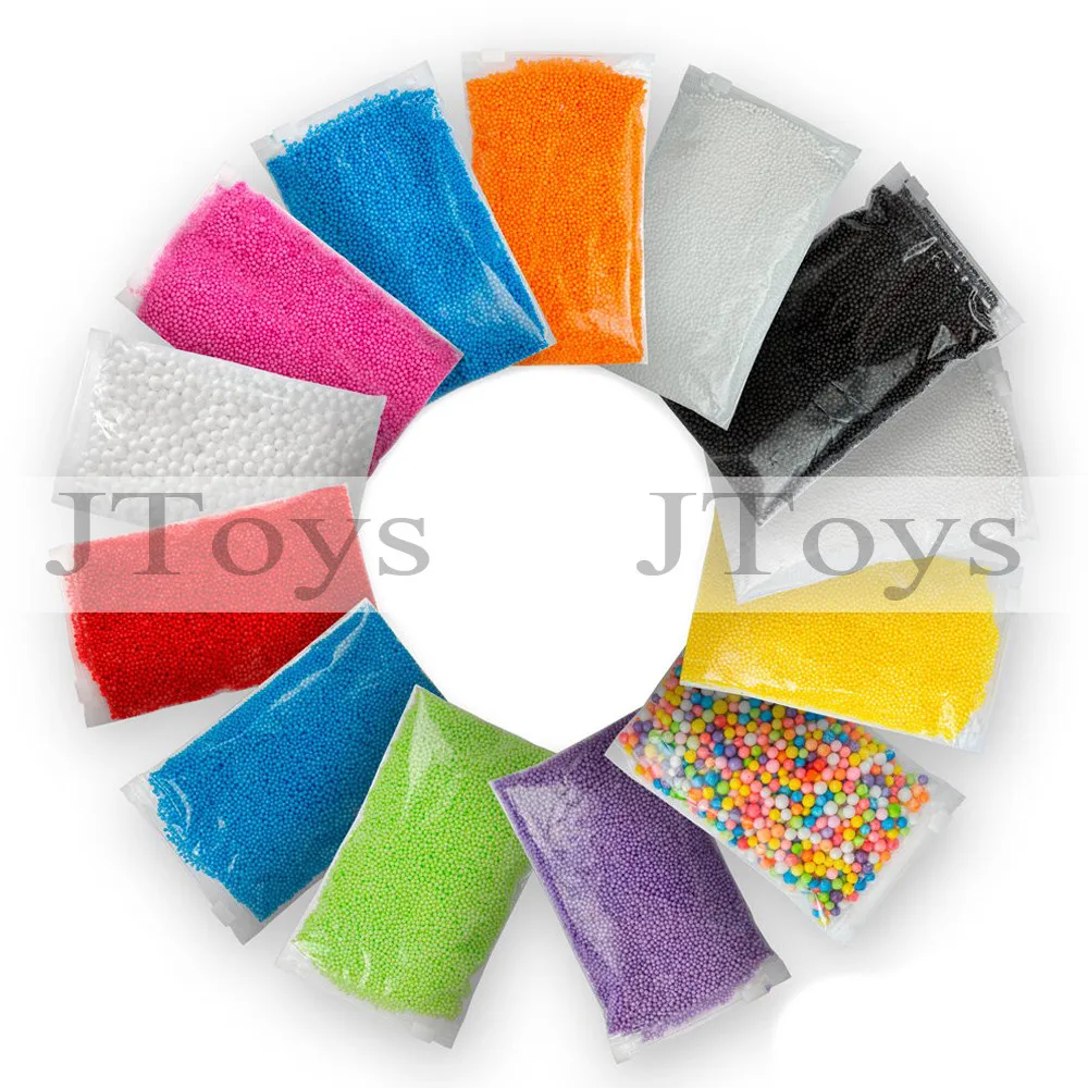 Mini Styrofoam Balls Slime Supplies Colorful Small Polystyrene Foam