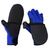 Fingerless Gloves with Cover Winter Flip Over Mitten Fishing Gloves