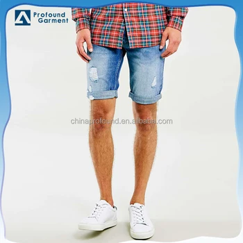 frayed jean shorts mens