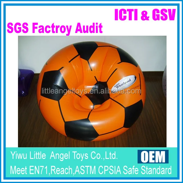 Oem Factory Inflatable Soccer Chair Inflatable Sofa Portable Sofa Chair