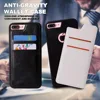 Hot selling nano suction anti gravity card holder detachable wallet leather case for iphone 6/7/8 plus