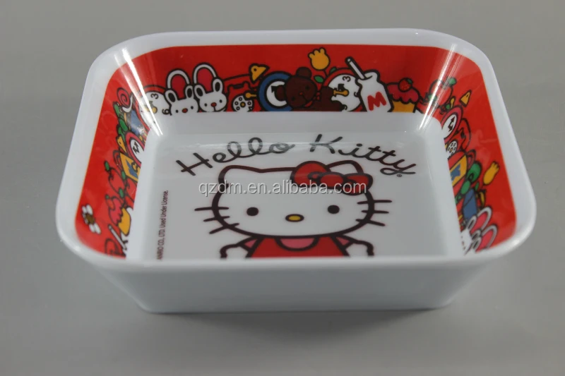 Melamine Kids Square Bowl Baby Candy Bowl Plastic Deep plate
