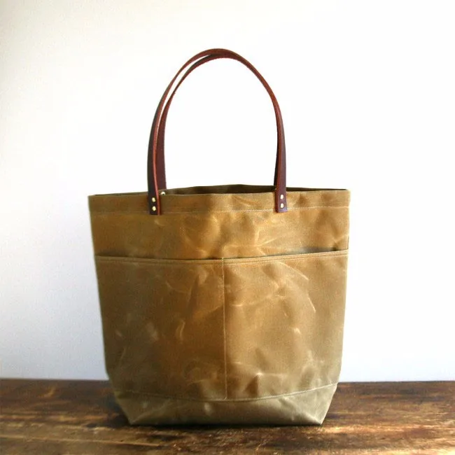 waxed canvas tote