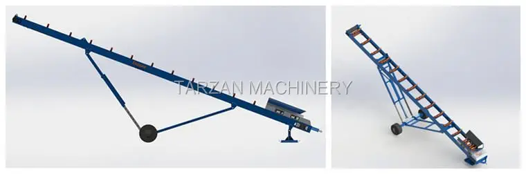 Widely used conveyor belt and hopper from Tarzan machinery