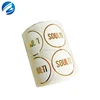 Custom Design Logo Adhesive Vinyl Printing Gold Foil Stamping Copper Label Stickers