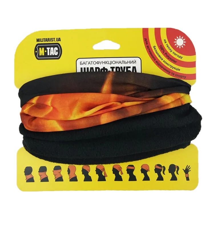 Multifunctional Custom Tubular Neck Warmer Bandana With Micro Fire