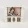 Rustic White Wood Sentiments Mom Picture Frame, 4x6 inch