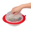 Muti-function PP+Food Grade Silicone Collapsible Mug Bowl Plate Topper Pot Cover with suction
