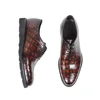 VIKEDUO Hand Made Exotic Skins Menswear Tuxedo Classic Italian Dress Shoes Real Crocodile leather Shoes Men