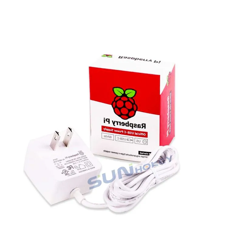 Original Raspberry Pi 4 Official Usbc Power Supply 5.1v 3a White Power