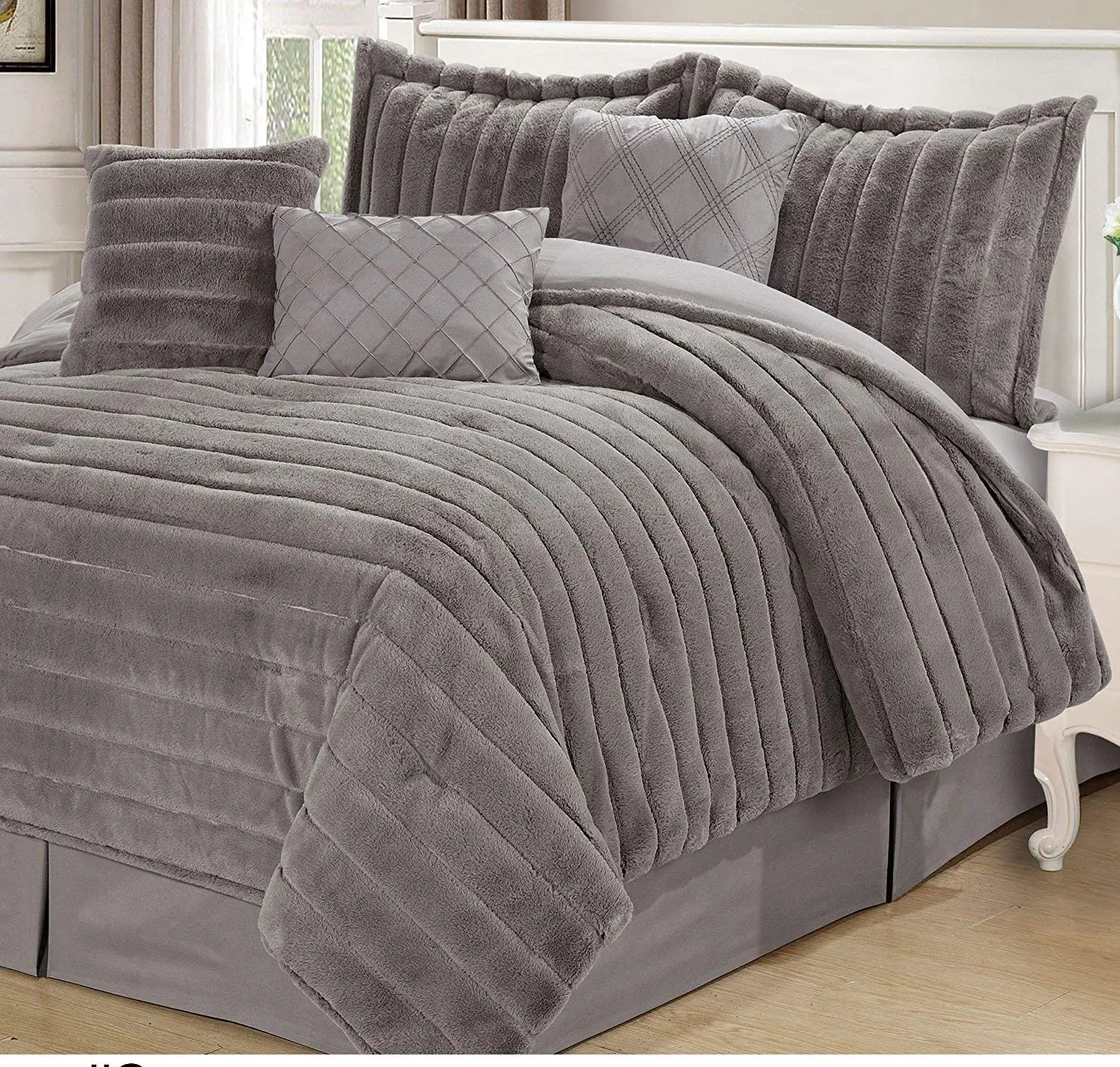 Buy Osd 7pc Grey White New York City Skyline Theme Comforter