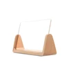 Hot Selling 4x6 inch U-shape Walnut wooden bottom Acrylic picture frame