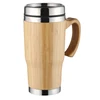 450ml stainless steel bamboo car cup holder natural bamboo