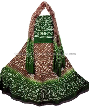 bandhej ghagra choli