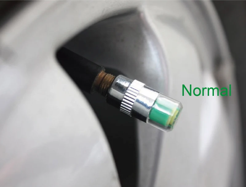 Monitor Valve Sensor Tire Pressure Indicator Cap Alert 4 Tires