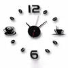 DIY Self Adhesive Interior Wall Creative Decoration Mute Acrylic Wall Clock for Living Room Bedroom Hall