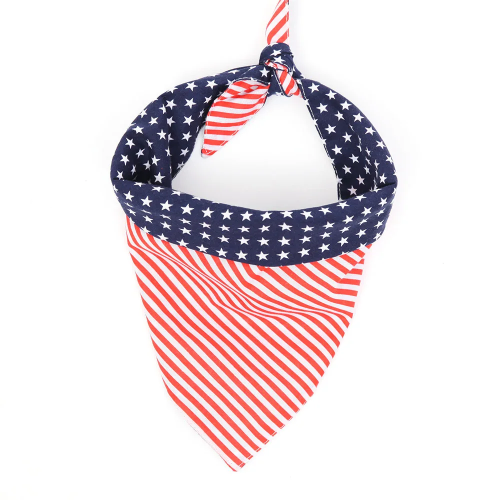 Wholesale Lovely Dog Bandanas 3pcs Double Sides Printing Cotton Dog Kerchief Set Scarfs