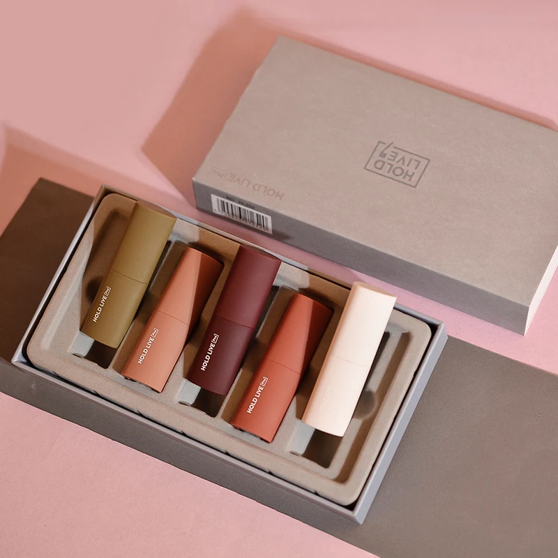 Wholesale 5 Colors Cosmetic Packaging Lipstick Waterproof Matte