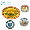 Custom 3D school cloth fabric embroidered woven patch textile magnetic security army hand bullion wire blazer embroidery badge