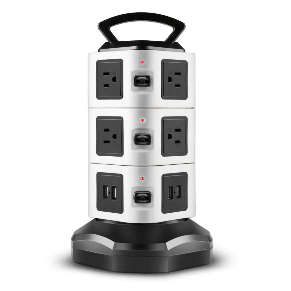 Generalpurpose Power Sockets Surge Protected Vertical Tower Socket