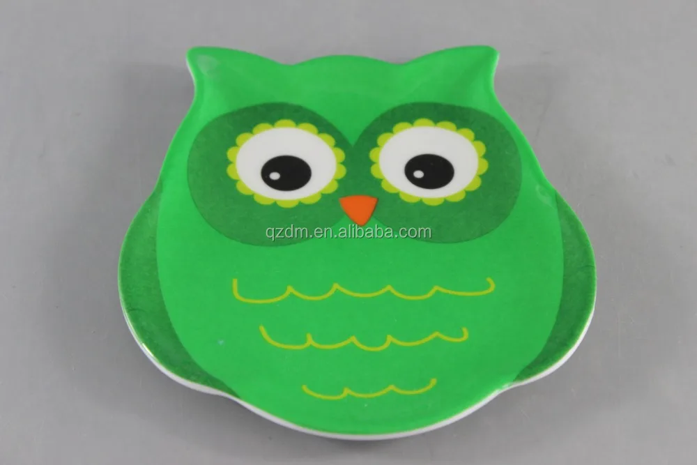 Owl Shape Melamine Dessert Plate For Hallowmas