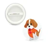 25mm 32mm round square oval dog custom tin pin badge buttons with safety pins