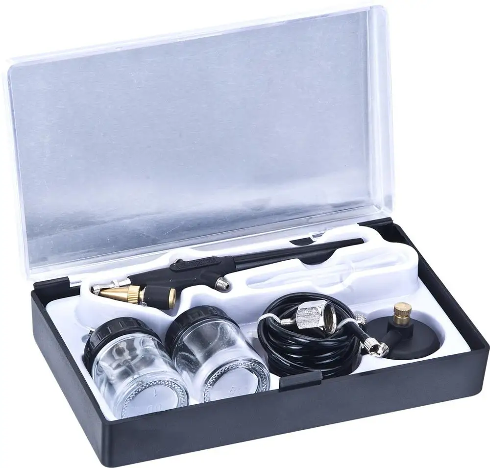 Air Brush Airbrush Spray Gun Kit Hobby Paint Starter Tool Model Car