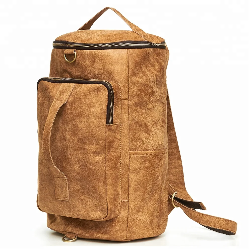 leather duffle backpack