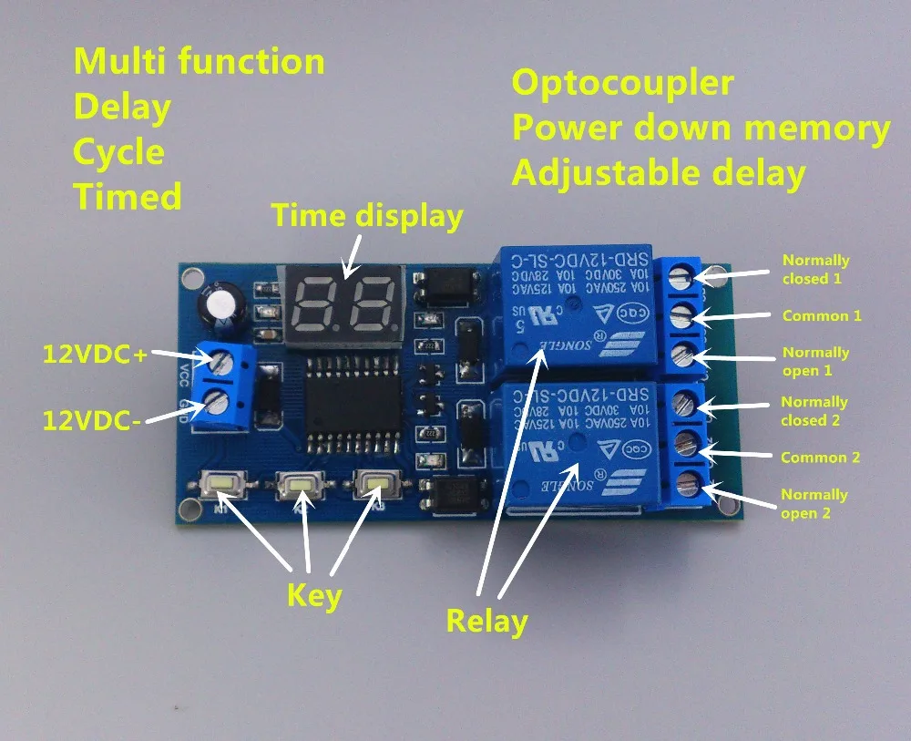 Time Delay On Off Switch On 12v Double Circuit Relay