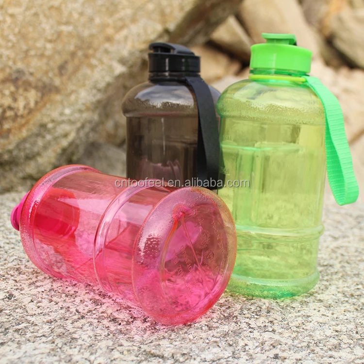2 Liter Sports Water Bottle Bpa Free Reusable Plastic 2.2l 2.2 Litre 2000 Ml Assorted Colors