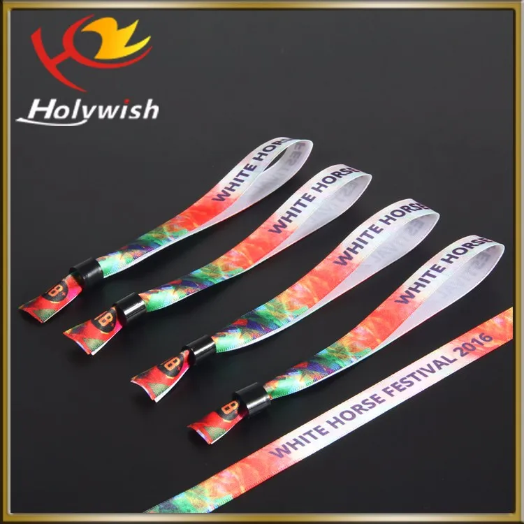 Event Custom Made Fabric Polyester Satin Ribbon Wristbands Buy Satin