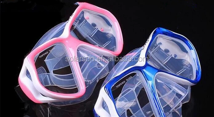 Low MOQ Tempered Glass Scuba Diving Mask China Snrokel Mask Diving Mask