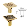 Bathroom equipment brass decorative drain covers floor drains