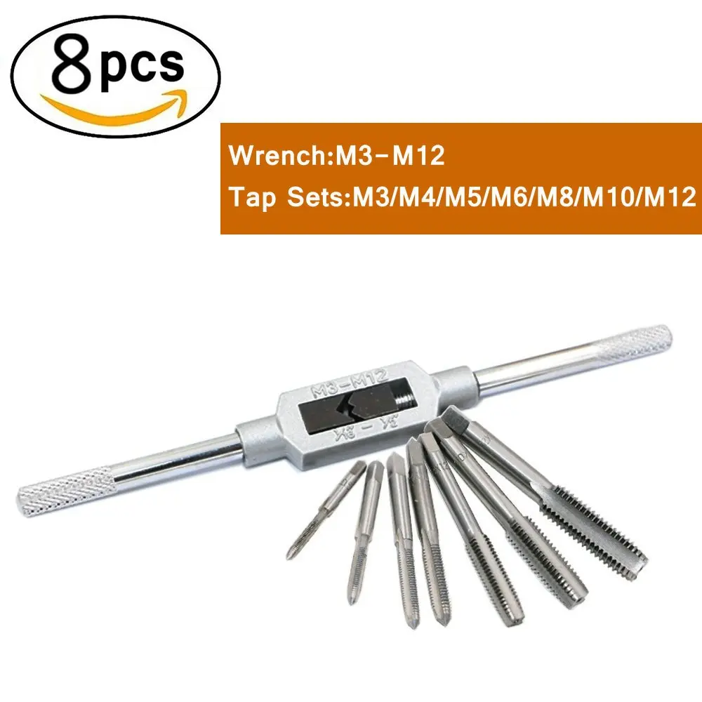 Buy 12 Pcs M3-M12 Bolts Tap Wrench Die Stock Handle Tool Set in Cheap ...