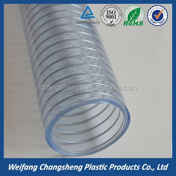 Oem Food Grade Water Conveying High Pressure Clear Pvc Steel Wire