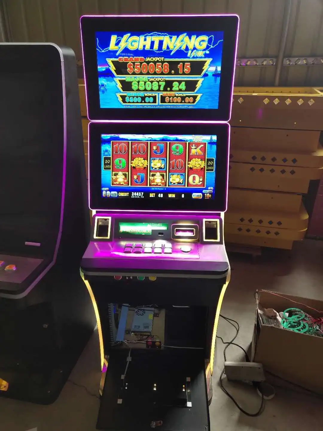 Slot Machine Cabinet 22inch Dual Screen Casino Cabinets Skill Game