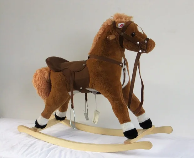 plush rocking horse with wheels