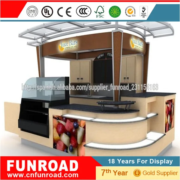 Kiosco para cafeteria o comida rapida para tiendas de la calle o centro