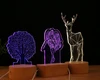 led light display base round wood trophy base 220V EU Adapter light stand US 110V power supply led wood base